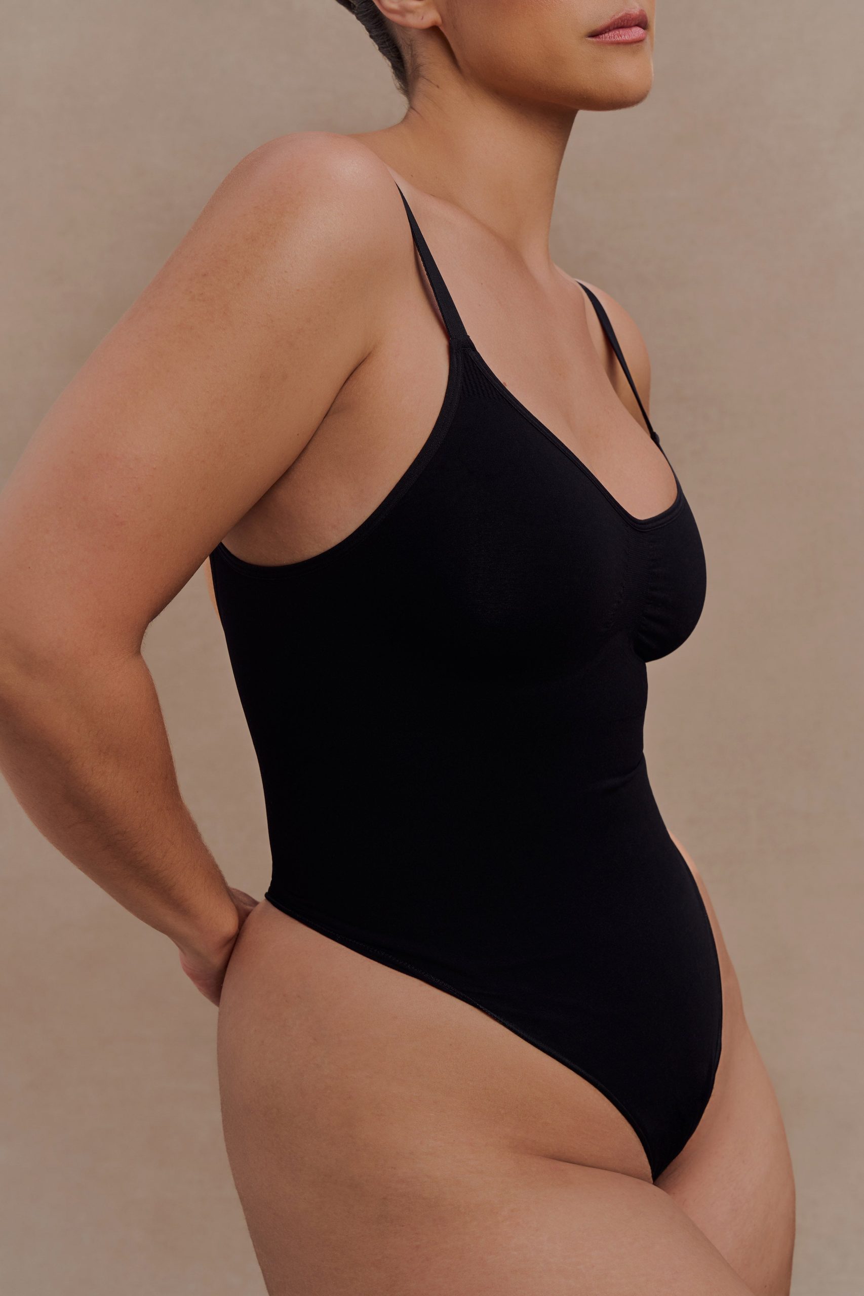 Alyssa Backless Shapewear Bodysuit - Black - Image 6
