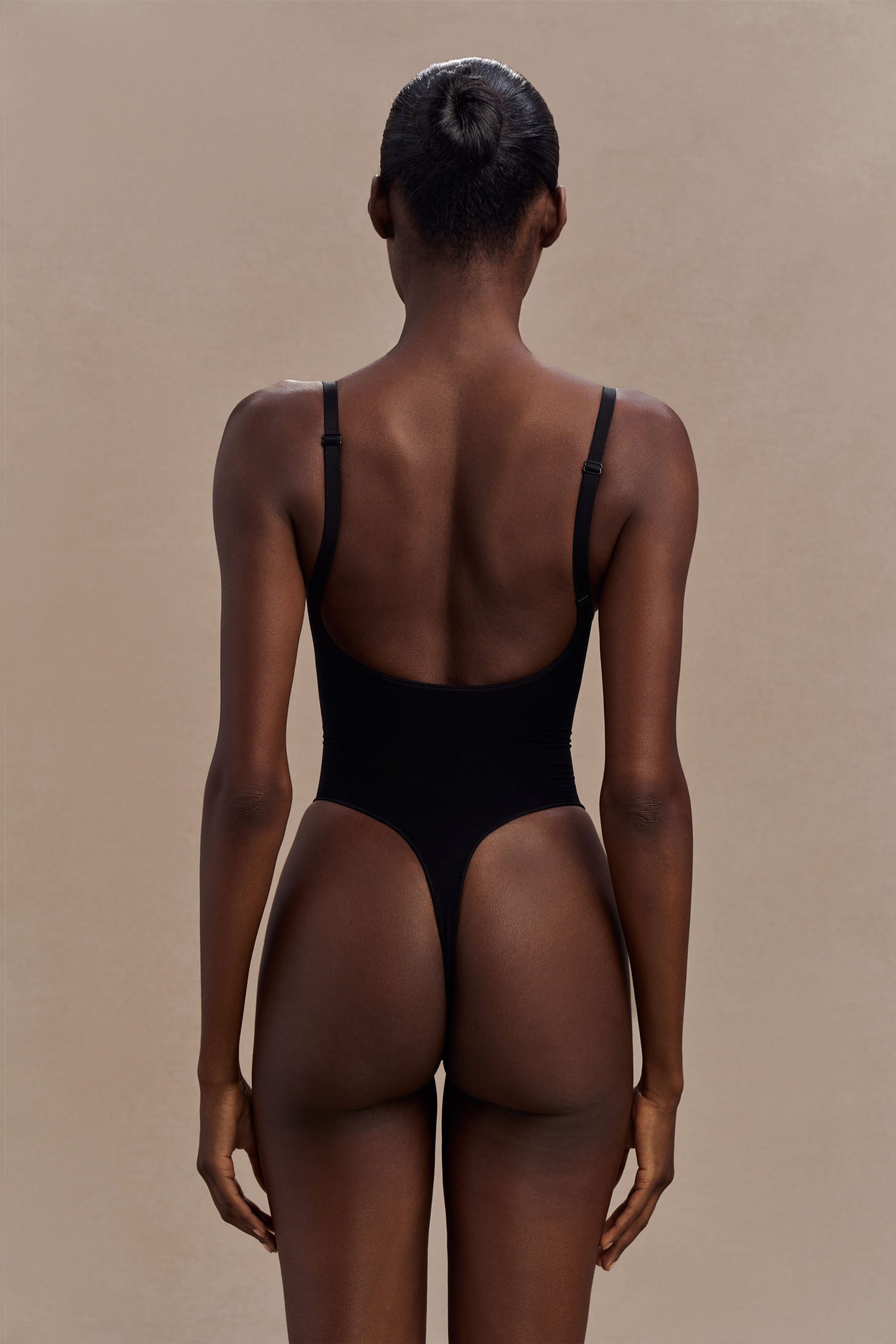 Alyssa Backless Shapewear Bodysuit - Black - Image 2