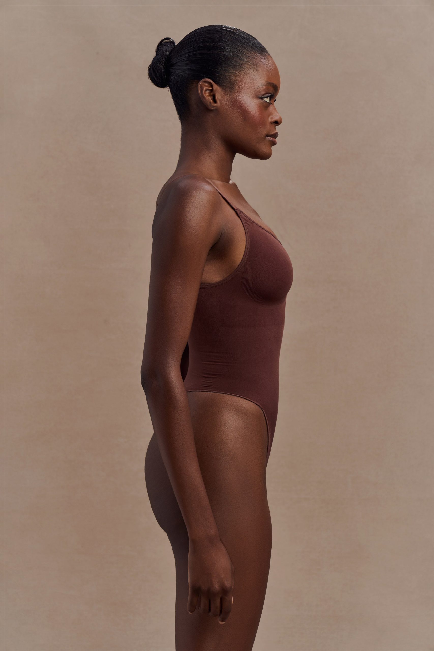 Alyssa Backless Shapewear Bodysuit - Espresso - Image 4