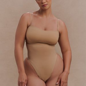 Saria High Waist Shapewear Briefs - Beige