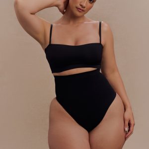 Saria High Waist Shapewear Briefs - Black