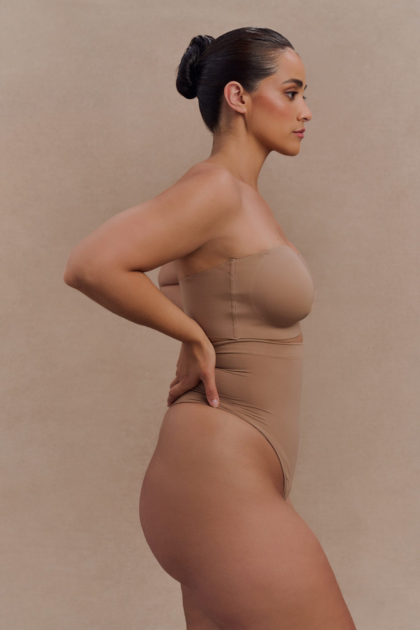 Saria High Waist Shapewear Briefs - Latte - Image 4