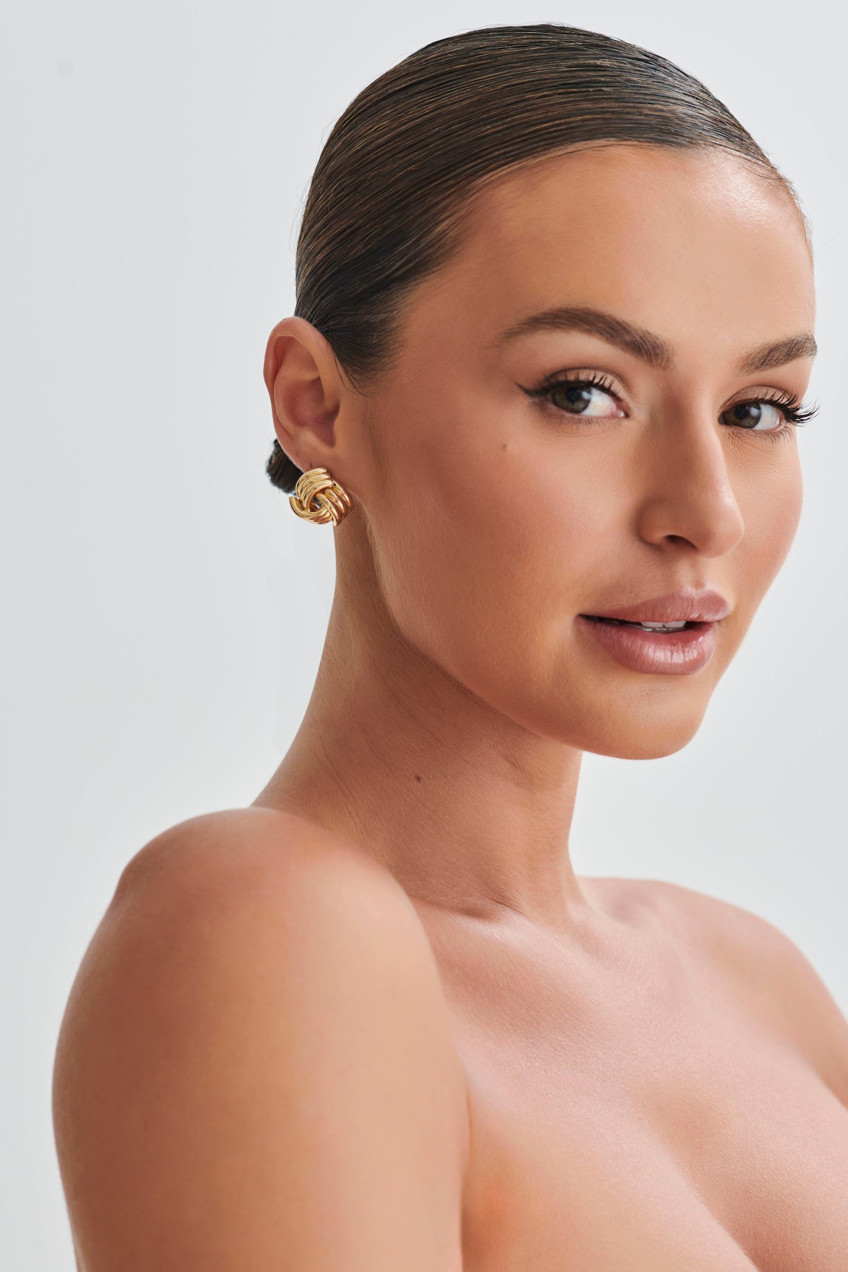 Rowan Knotted Earrings - Gold - Image 3