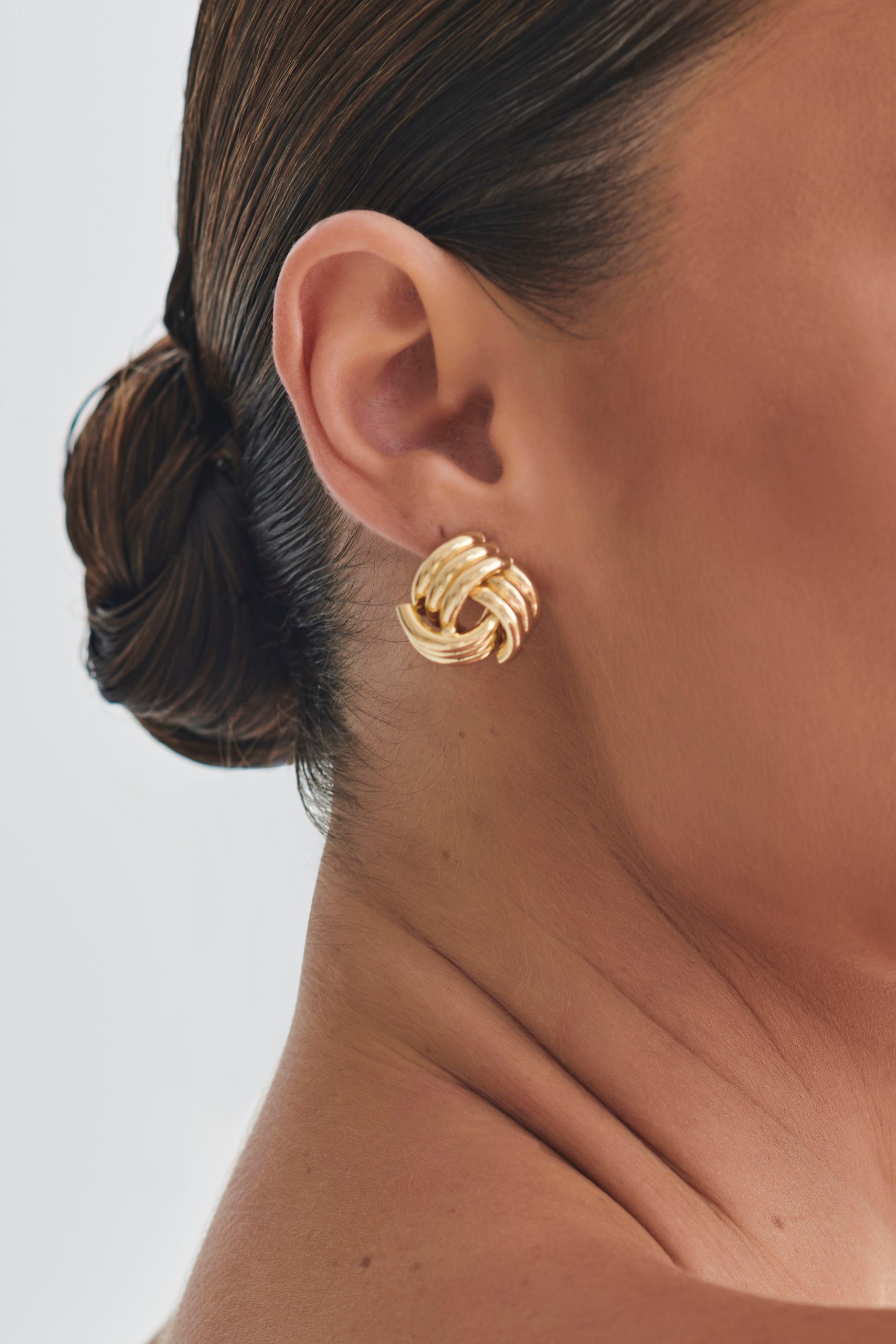 Rowan Knotted Earrings - Gold - Image 2
