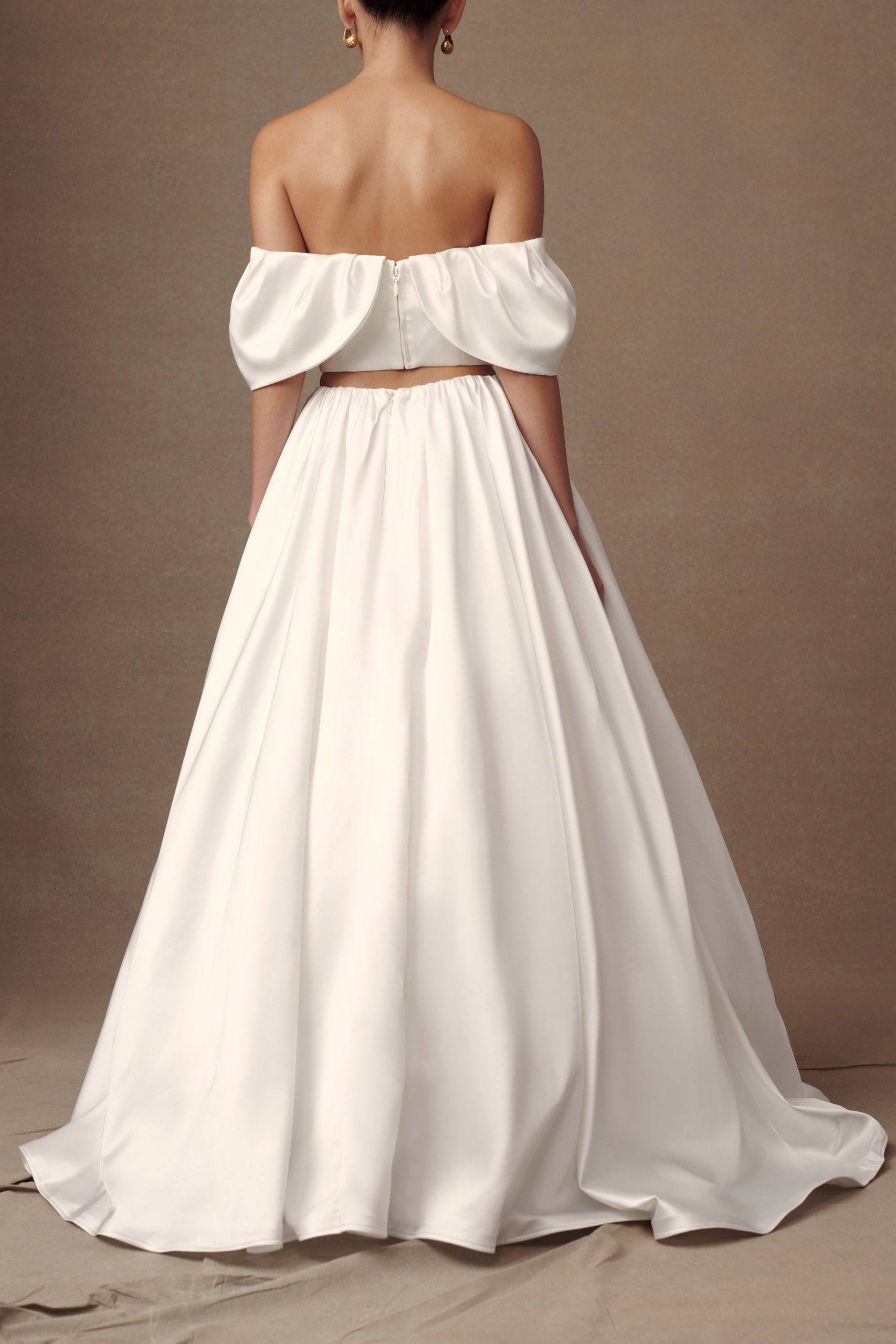 Kelsey Satin Maxi Skirt - White - Image 10