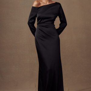 Avery Long Sleeve Maxi Dress - Black