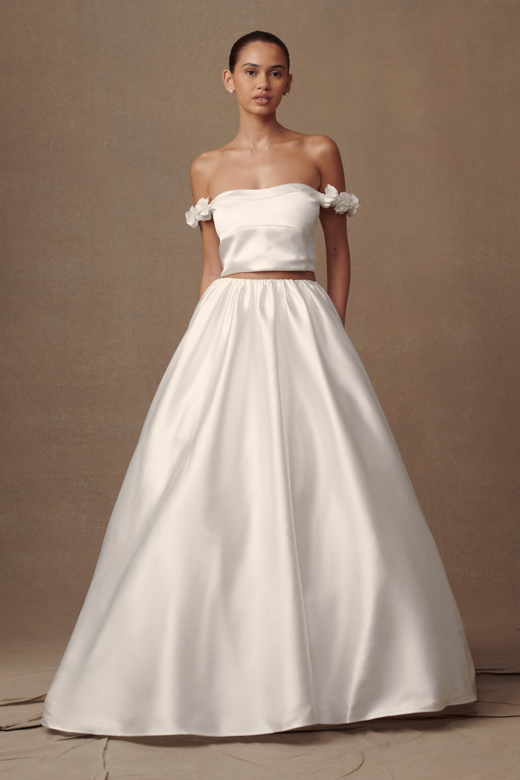 Kelsey Satin Maxi Skirt - White - Image 4