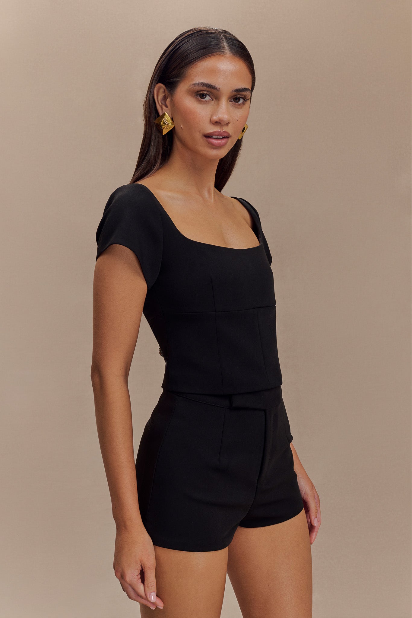 Celeste Hot Pant Short - Black - Image 7
