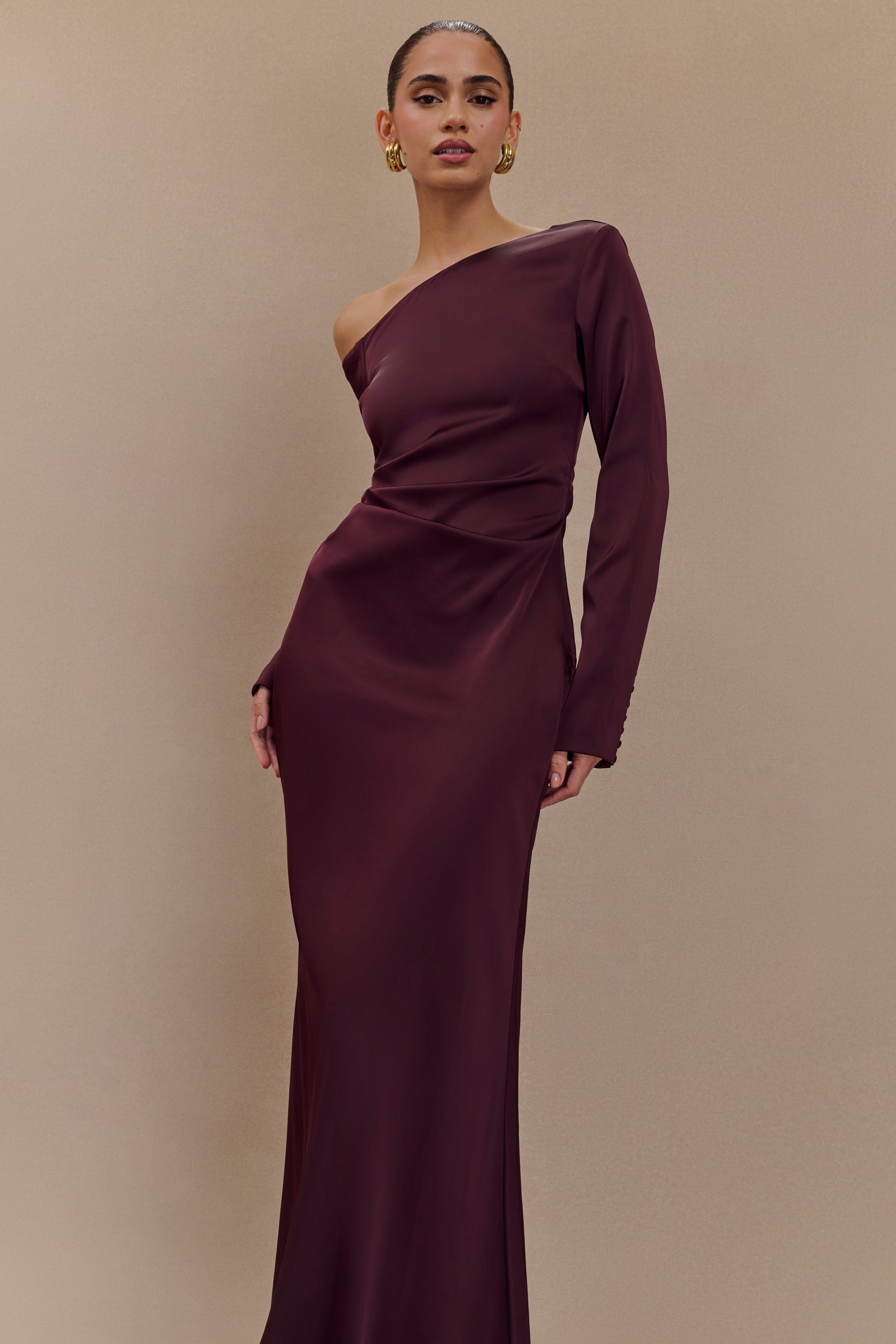 Avery Long Sleeve Maxi Dress - Plum - Image 4