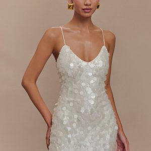 Romilly Sequin Mini Dress - Ivory