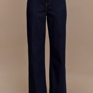 Caitlin Mid Rise Denim Jeans - Indigo Blue