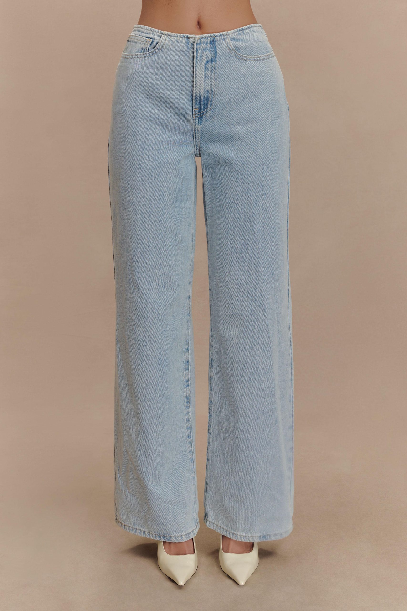 Caitlin Mid Rise Denim Jeans - Light Blue - Image 2