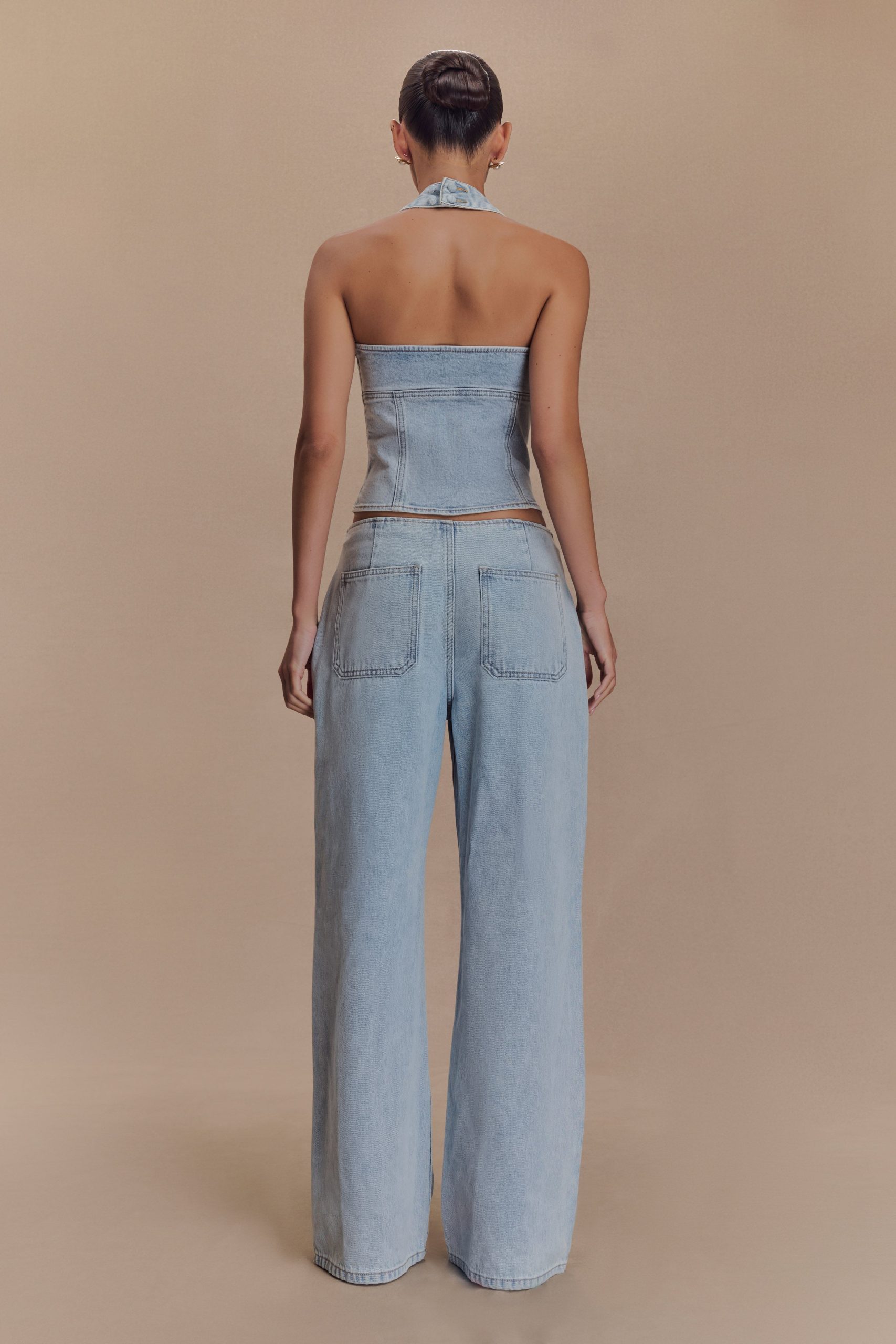 Caitlin Mid Rise Denim Jeans - Light Blue - Image 6