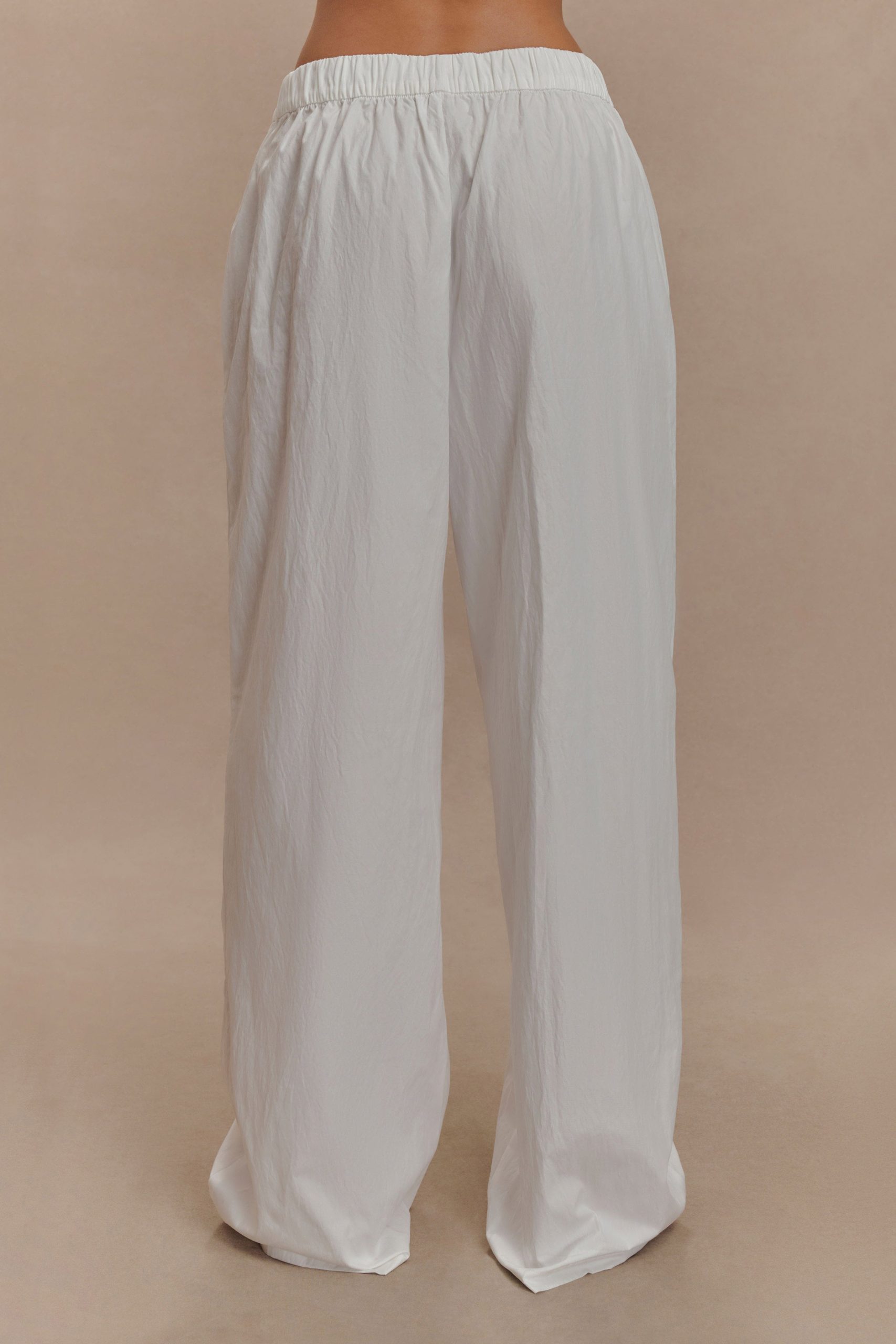Campbell Cotton Wide Leg Pants - White - Image 2