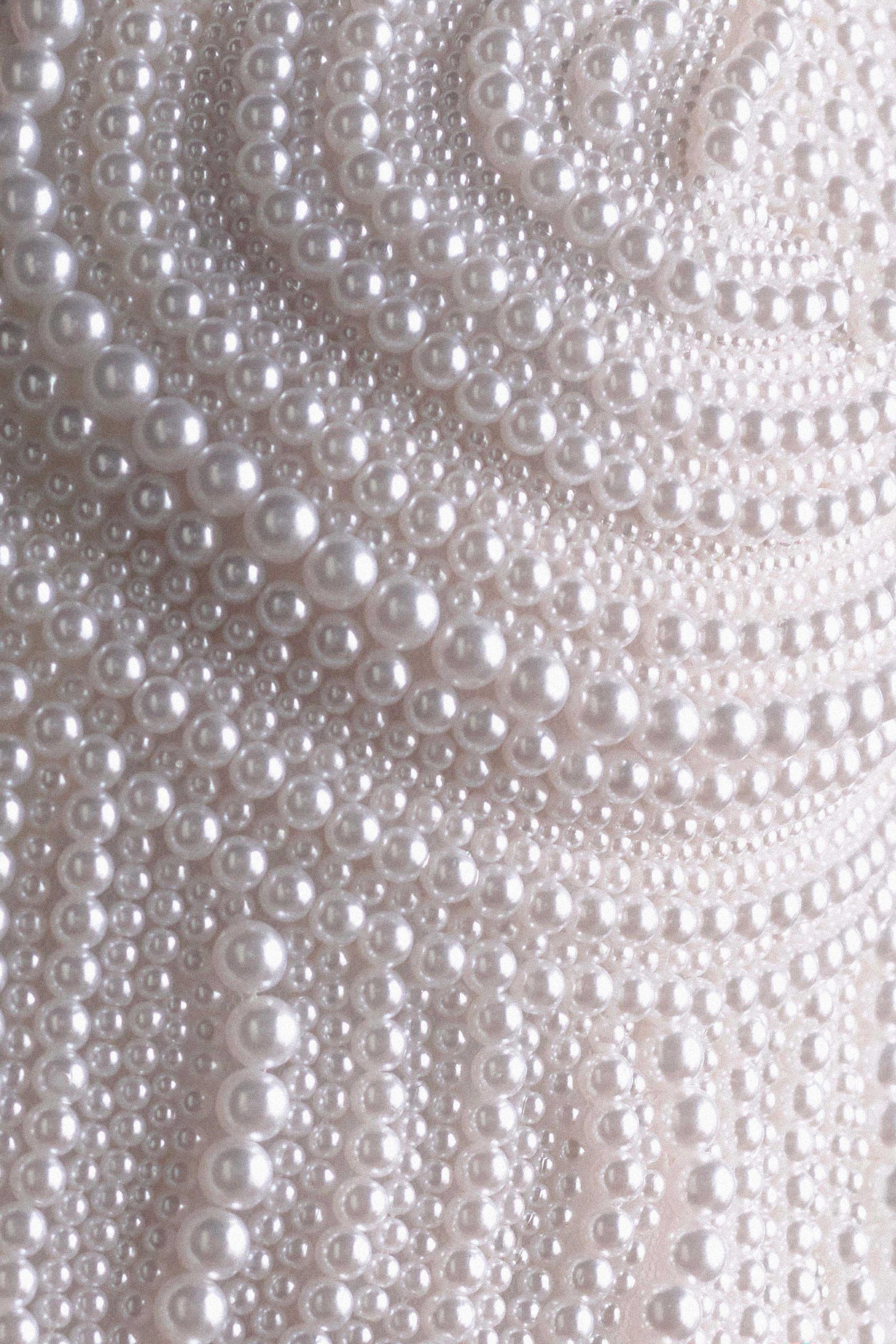 Kathia Pearl Hand Beaded Top - White - Image 7