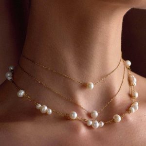 Aryanne Layered Pearl Choker - Pearl