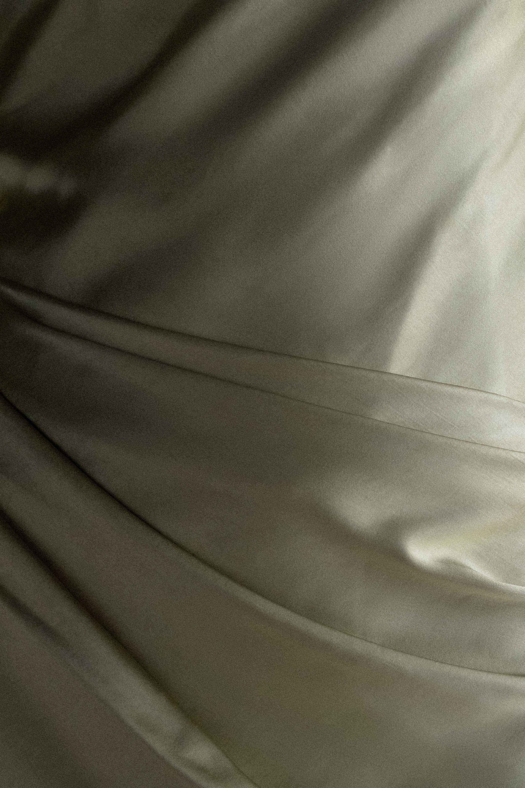 Iris Long Sleeve Satin Maxi Dress - Sage - Image 11