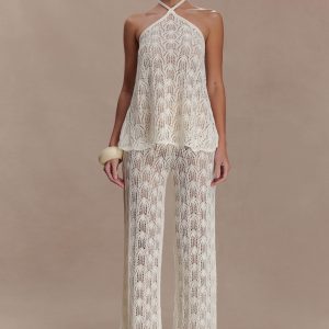 Glinda Crochet Pants - Ivory