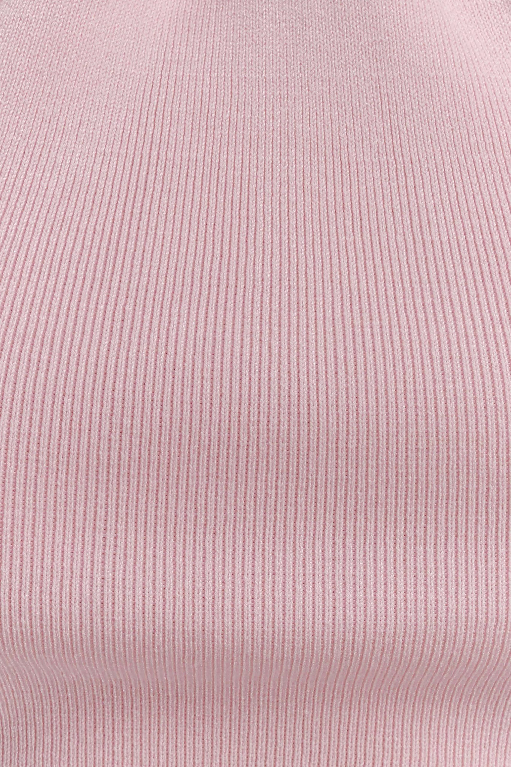Angelika Twist Front Knit Top - Baby Pink - Image 7