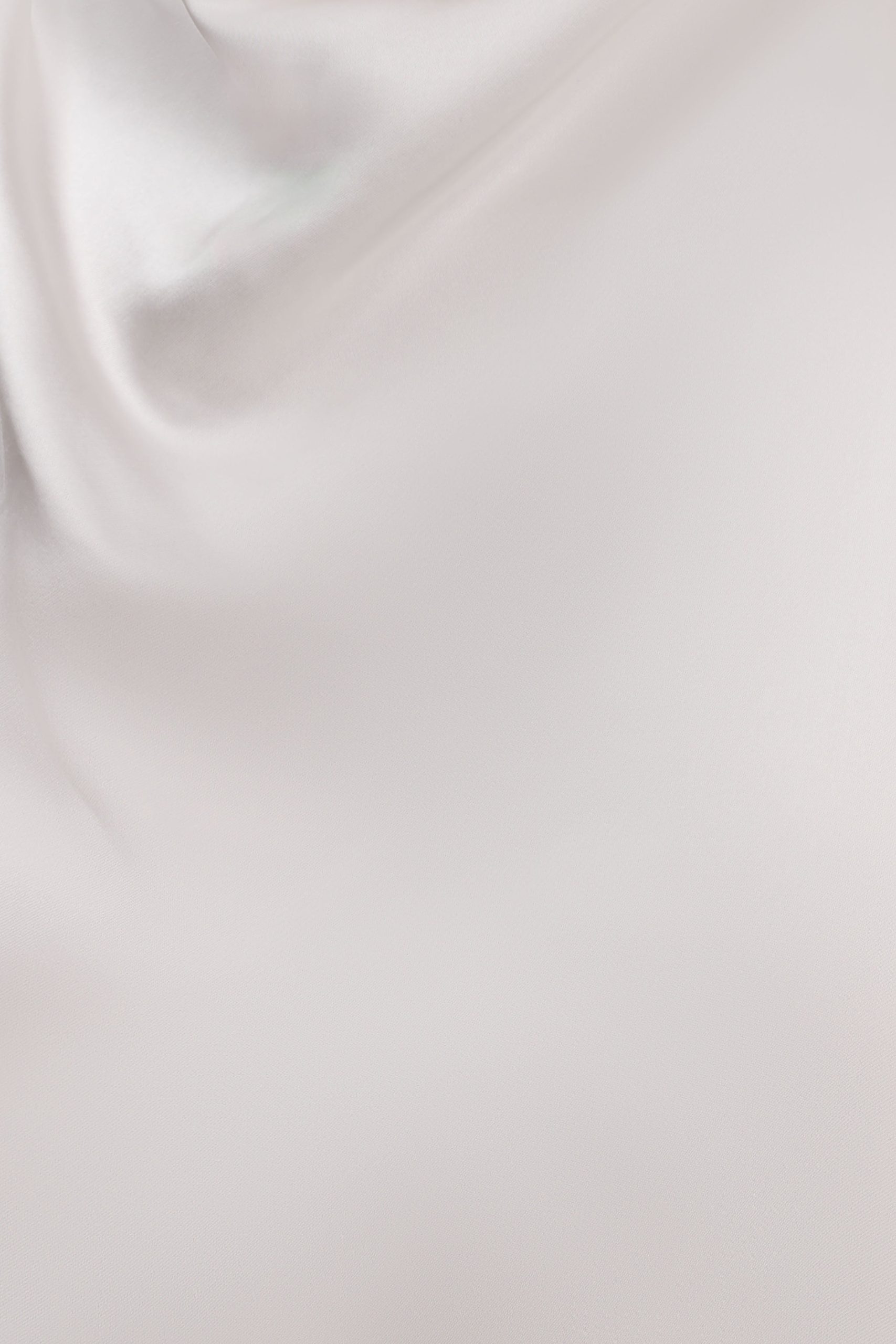 Sydney Asymmetrical Satin Halter Top - Ivory - Image 5