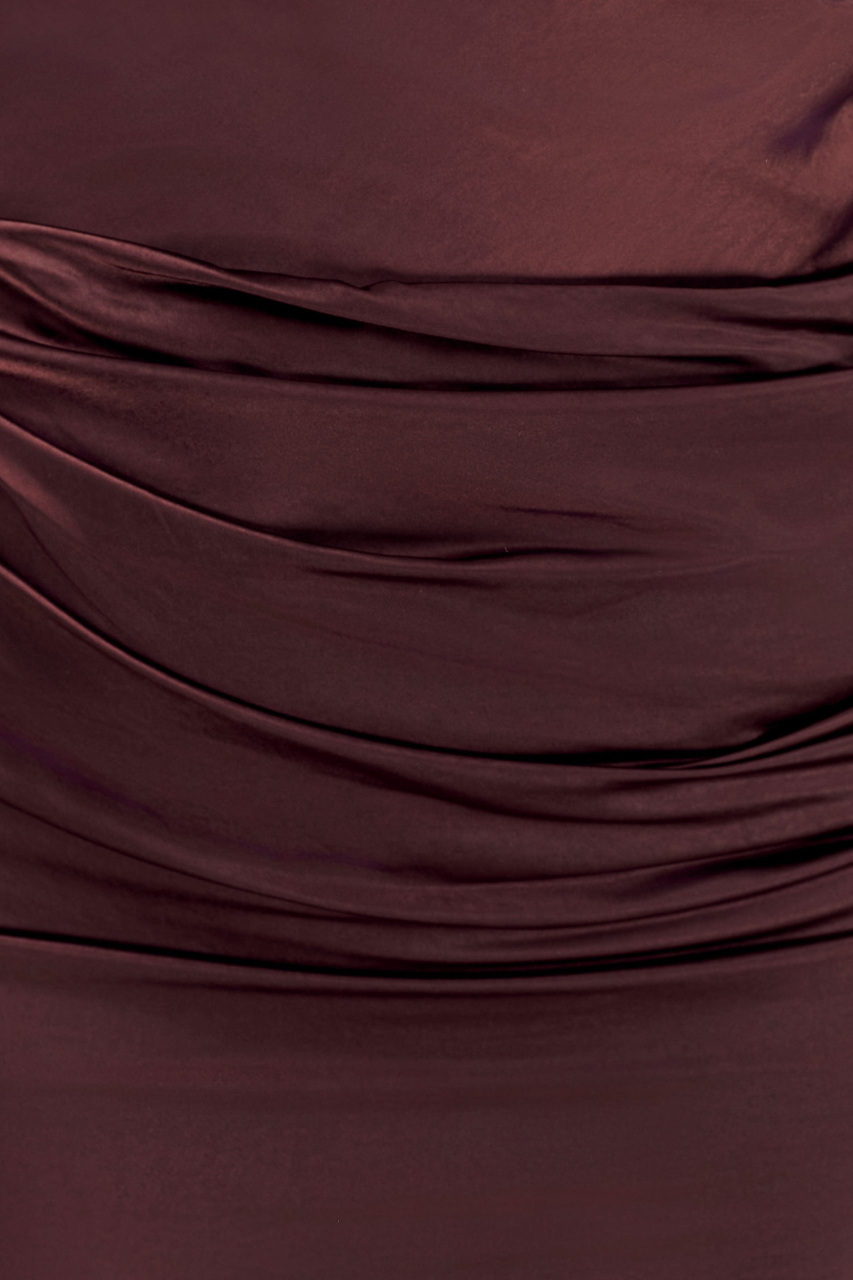 Dalia Off Shoulder Satin Maxi Dress - Dark Chocolate - Image 12