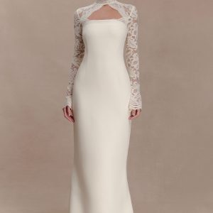 Aurelie Long Sleeve Lace Maxi Dress - Ivory