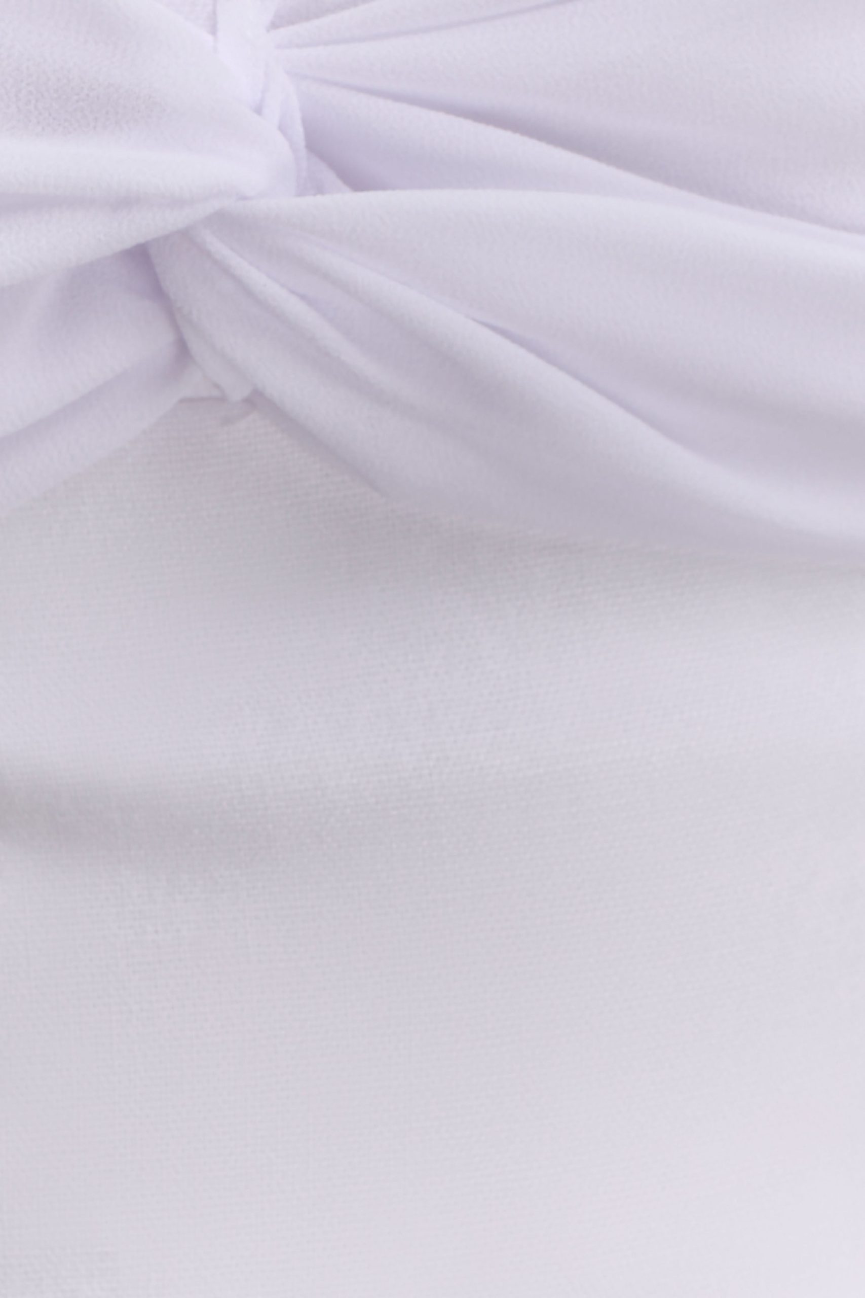 Talia Chiffon And Linen Halter Top - White - Image 9