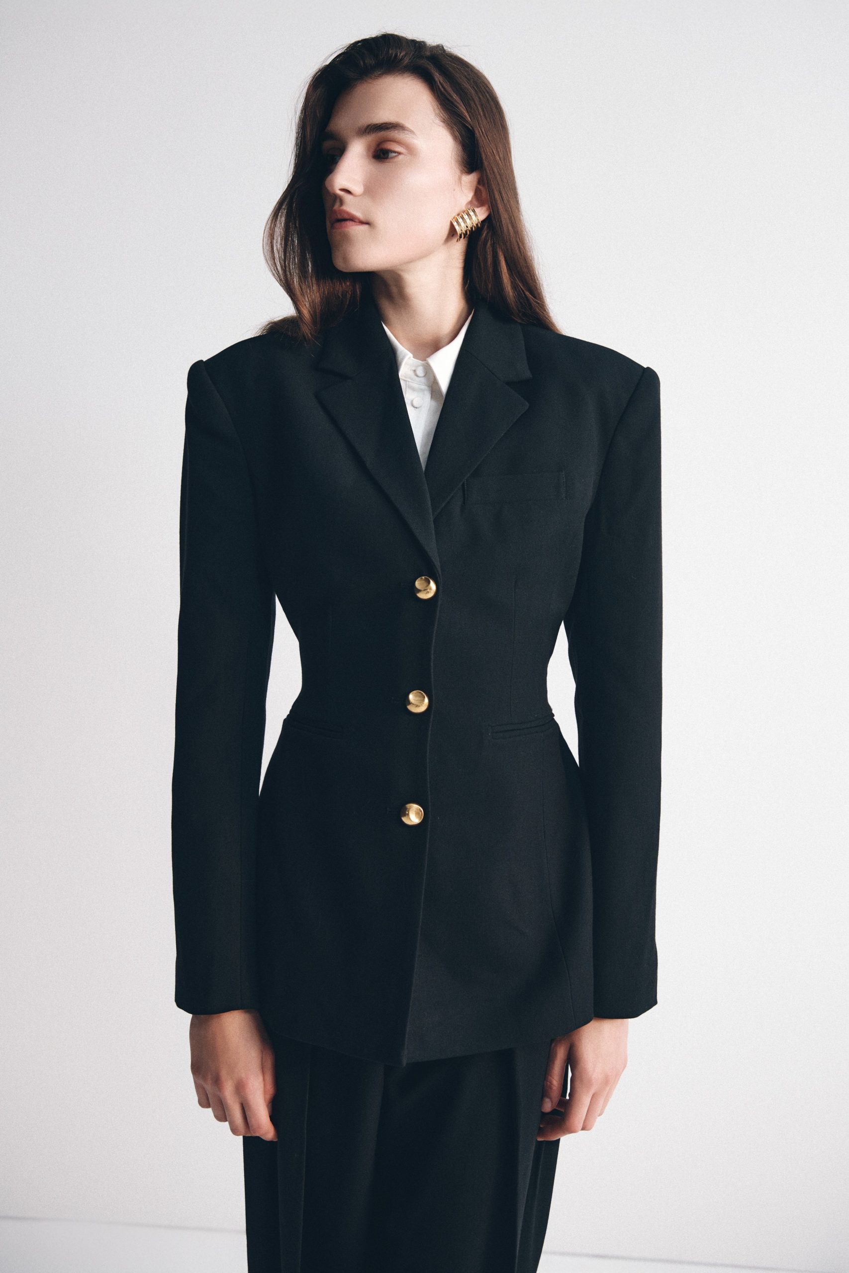Bellamy Cinched Blazer - Black - Image 2