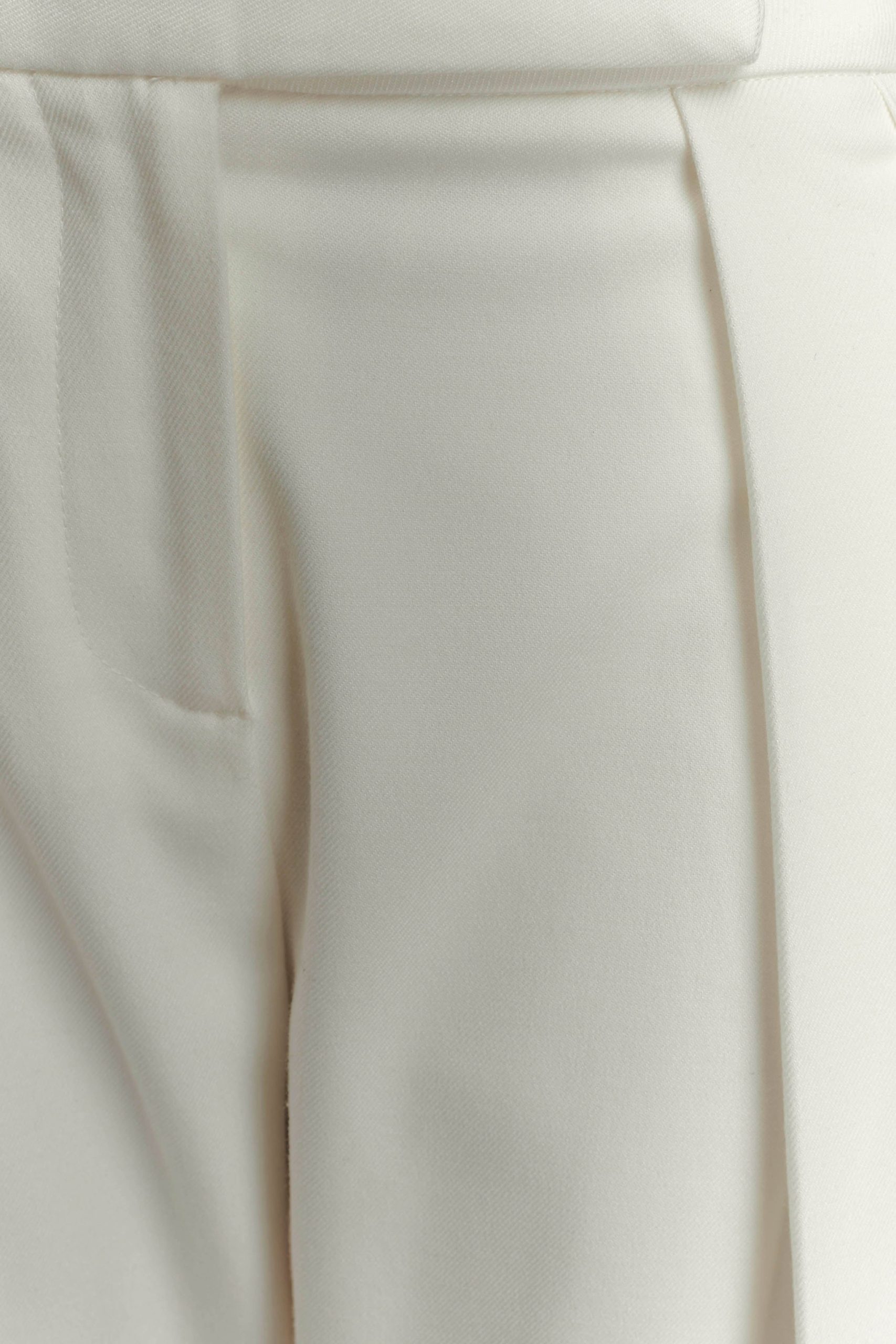Penelope Pleated High Waisted Pants - Ivory - Image 7