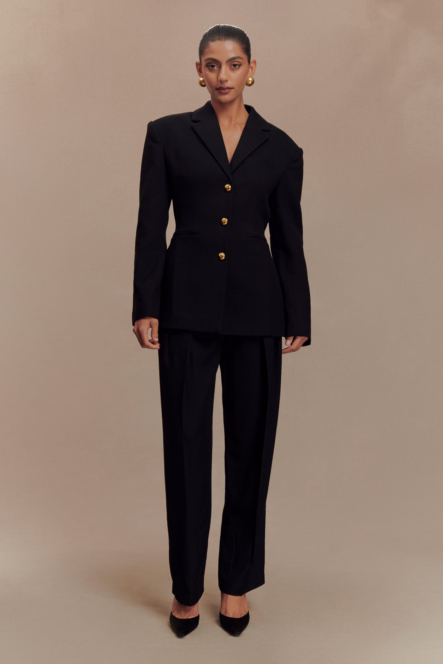 Bellamy Cinched Blazer - Black - Image 7
