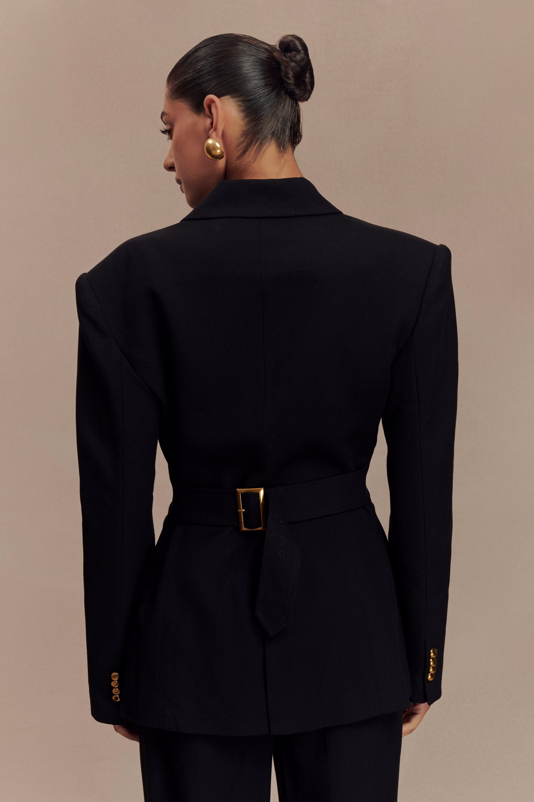 Bellamy Cinched Blazer - Black - Image 4
