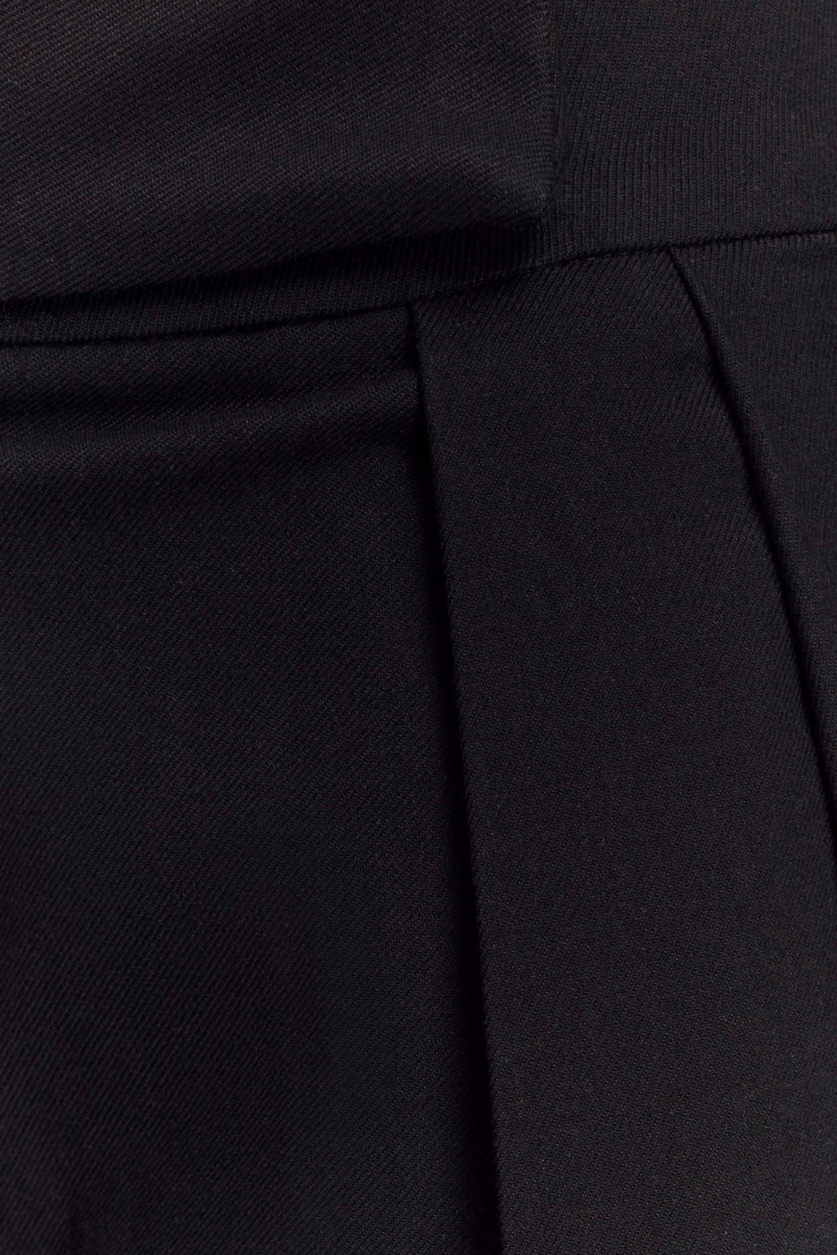 Penelope Pleated High Waisted Pants - Black - Image 4