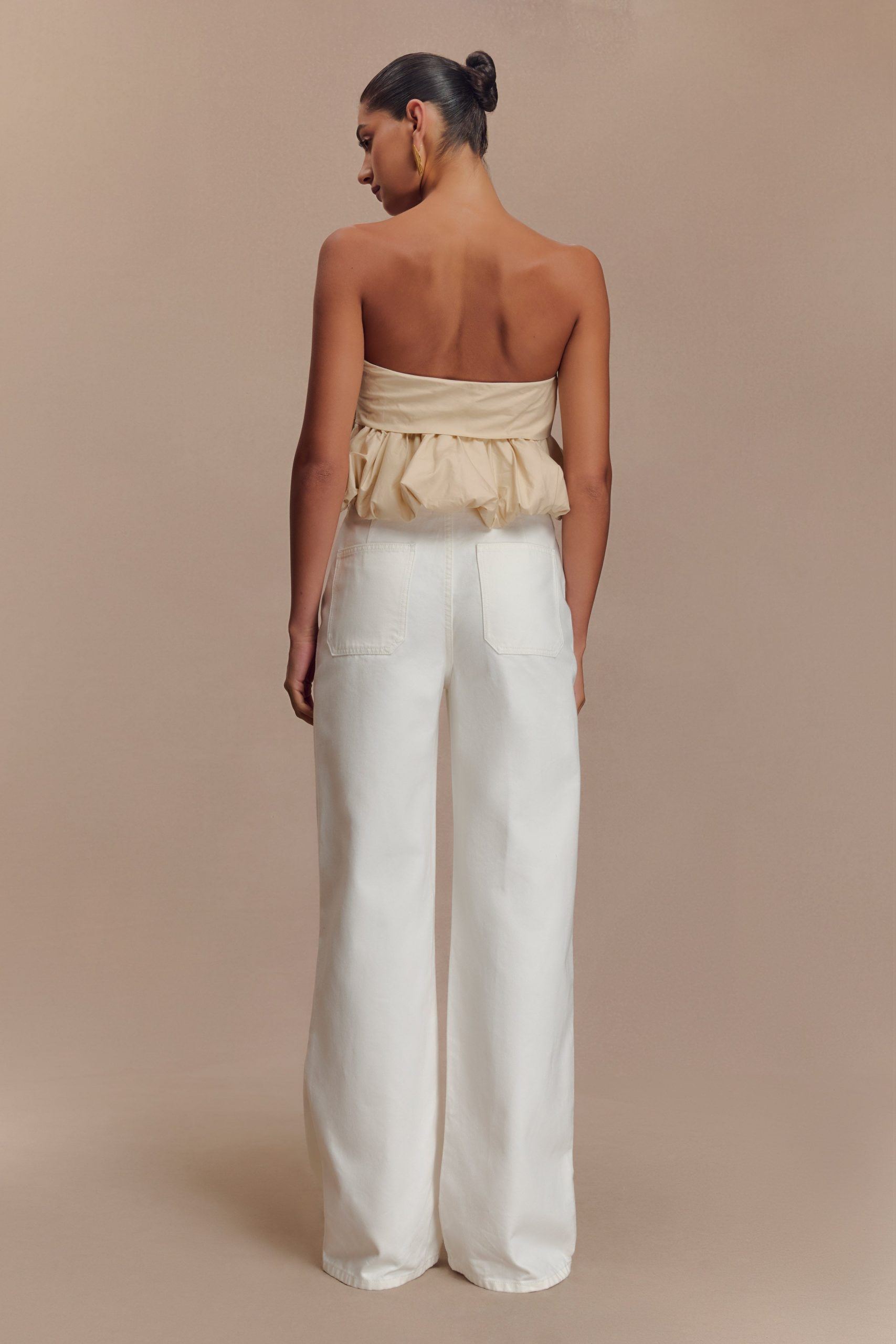 Caitlin Mid Rise Denim Jeans - White - Image 7