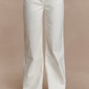 Caitlin Mid Rise Denim Jeans - White