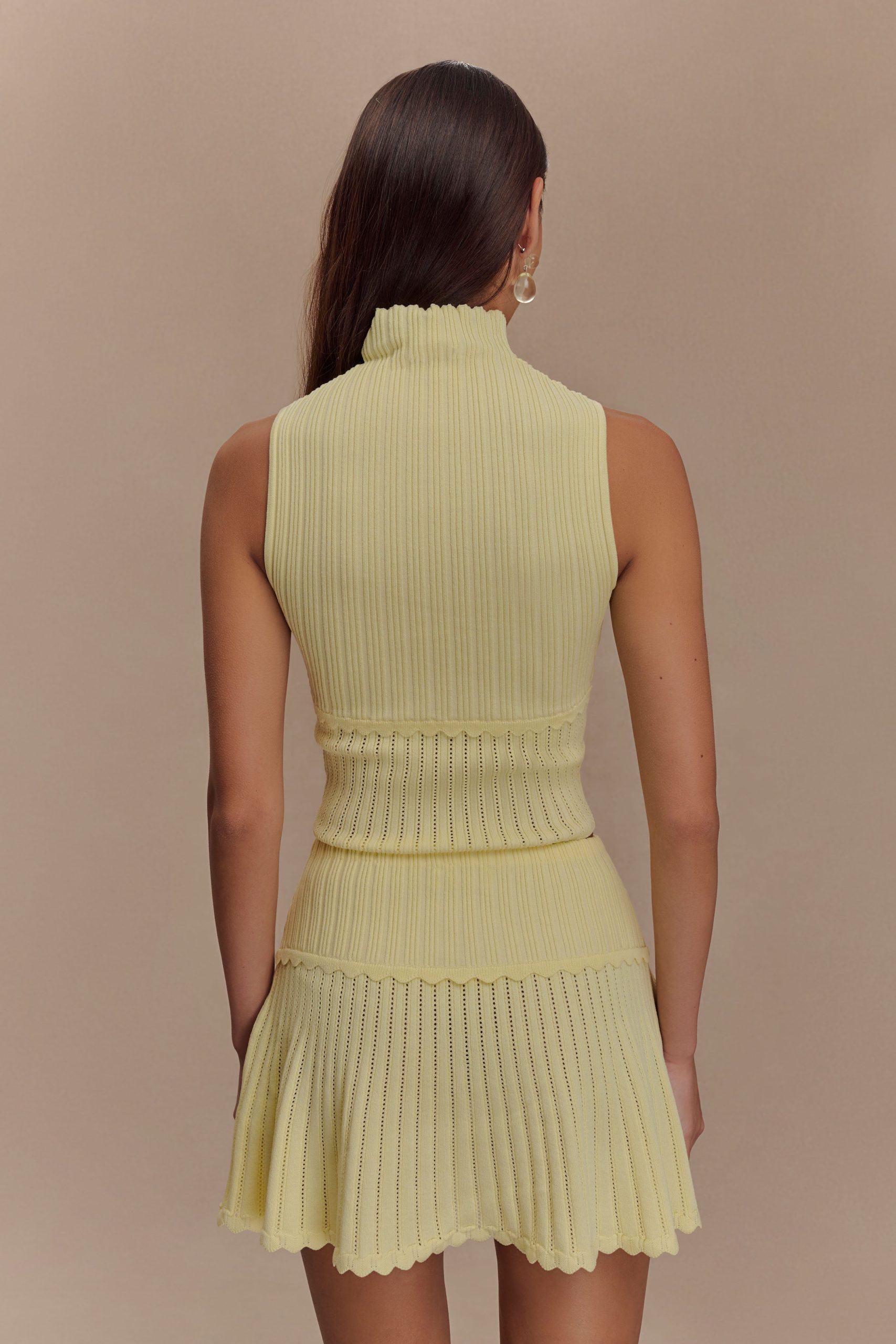 Indy Pointelle Knit Top - Lemon - Image 2