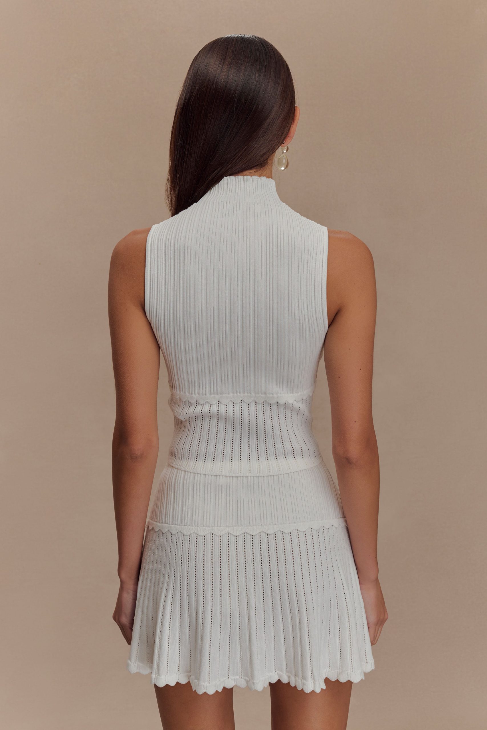 Indy Pointelle Knit Top - Ivory - Image 2
