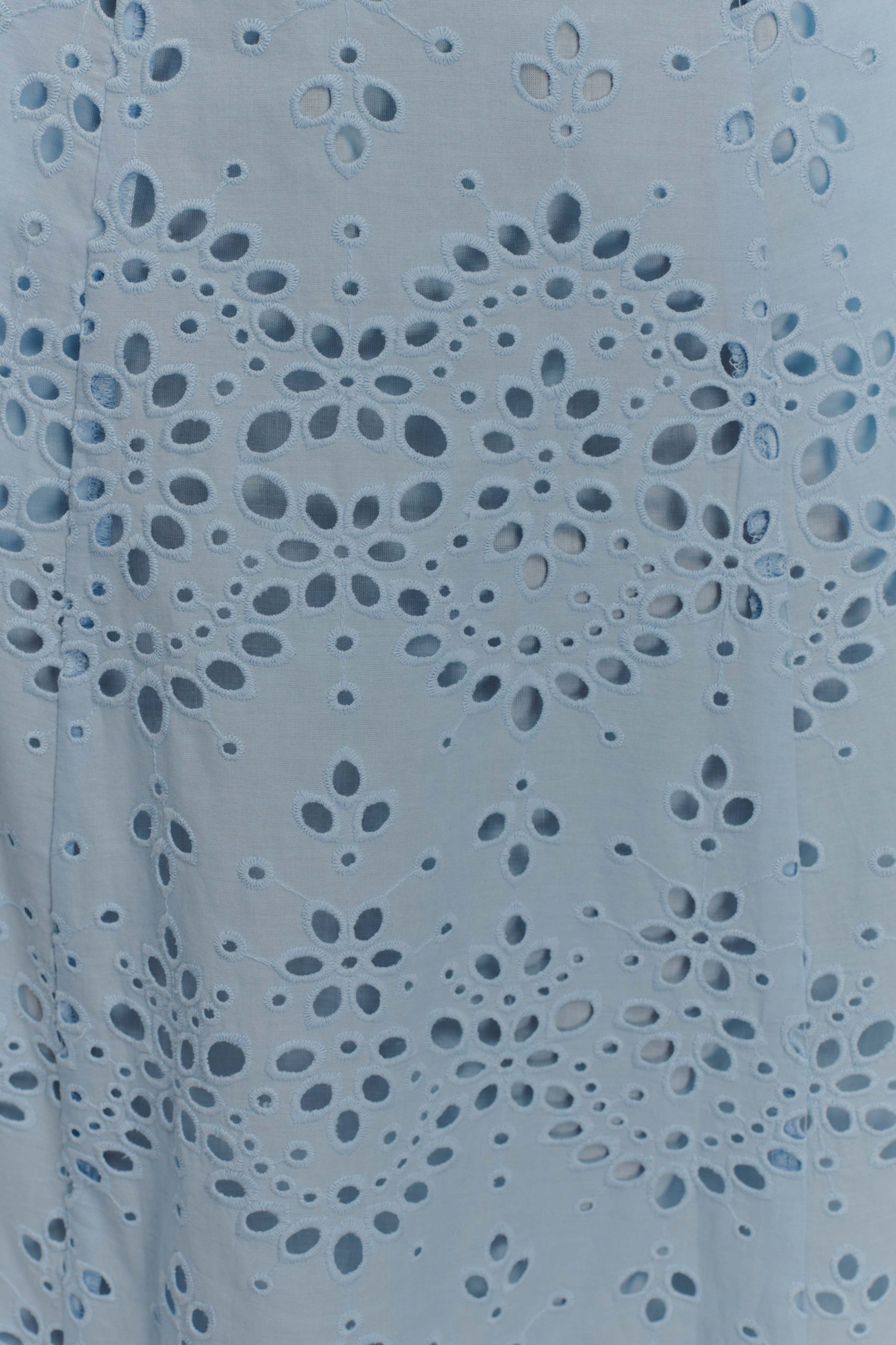 Arla Broderie Midi Skirt - Pale Cornflower Blue - Image 7