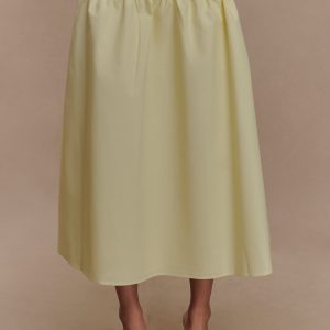 Amirah Midi Skirt - Lemon