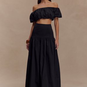 Autumn Maxi Skirt - Black