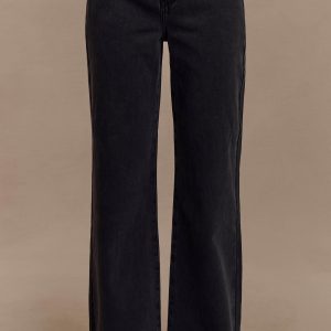 Caitlin Mid Rise Denim Jeans - Washed Black