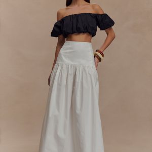 Autumn Maxi Skirt - White