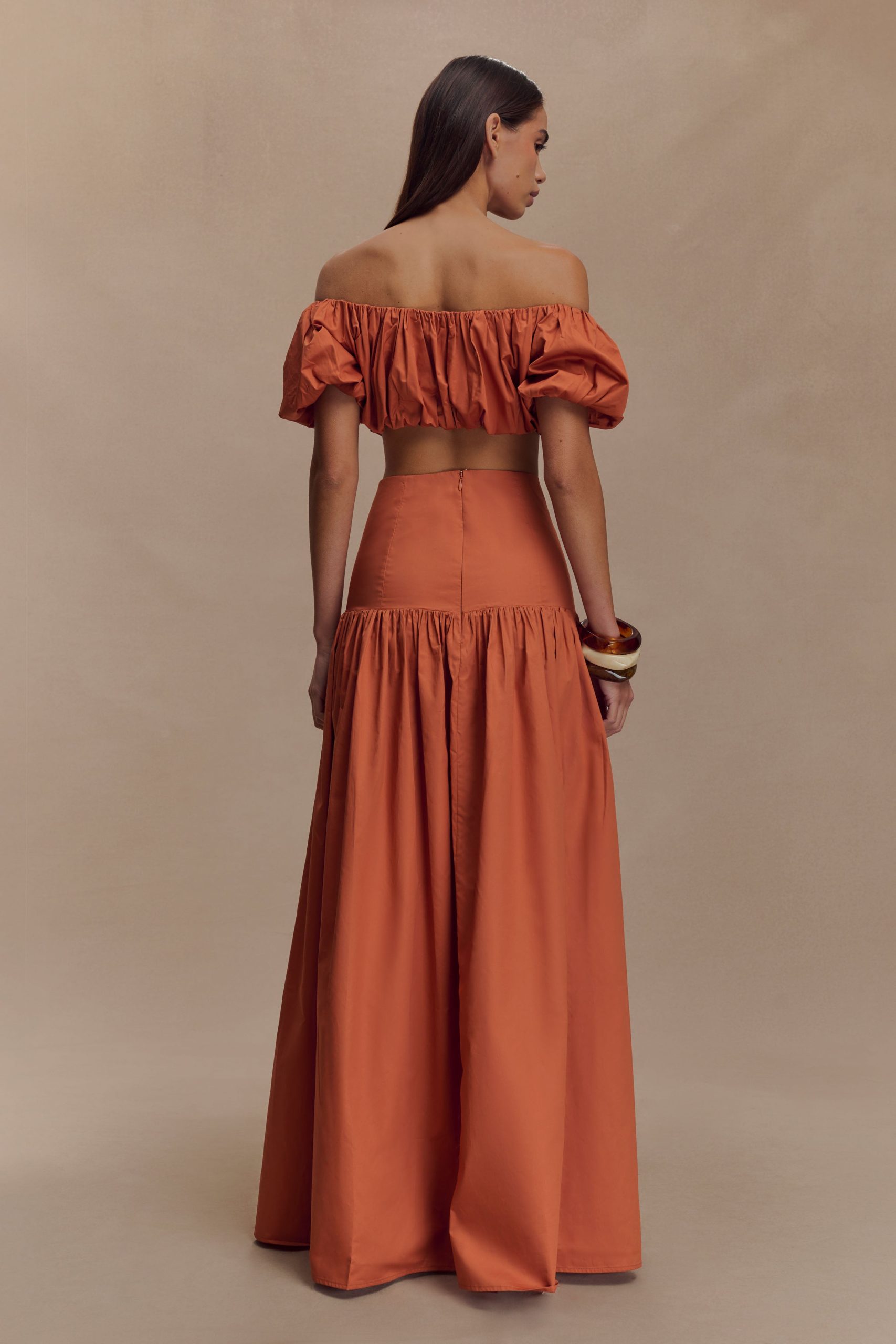 Autumn Maxi Skirt - Burnt Orange - Image 3
