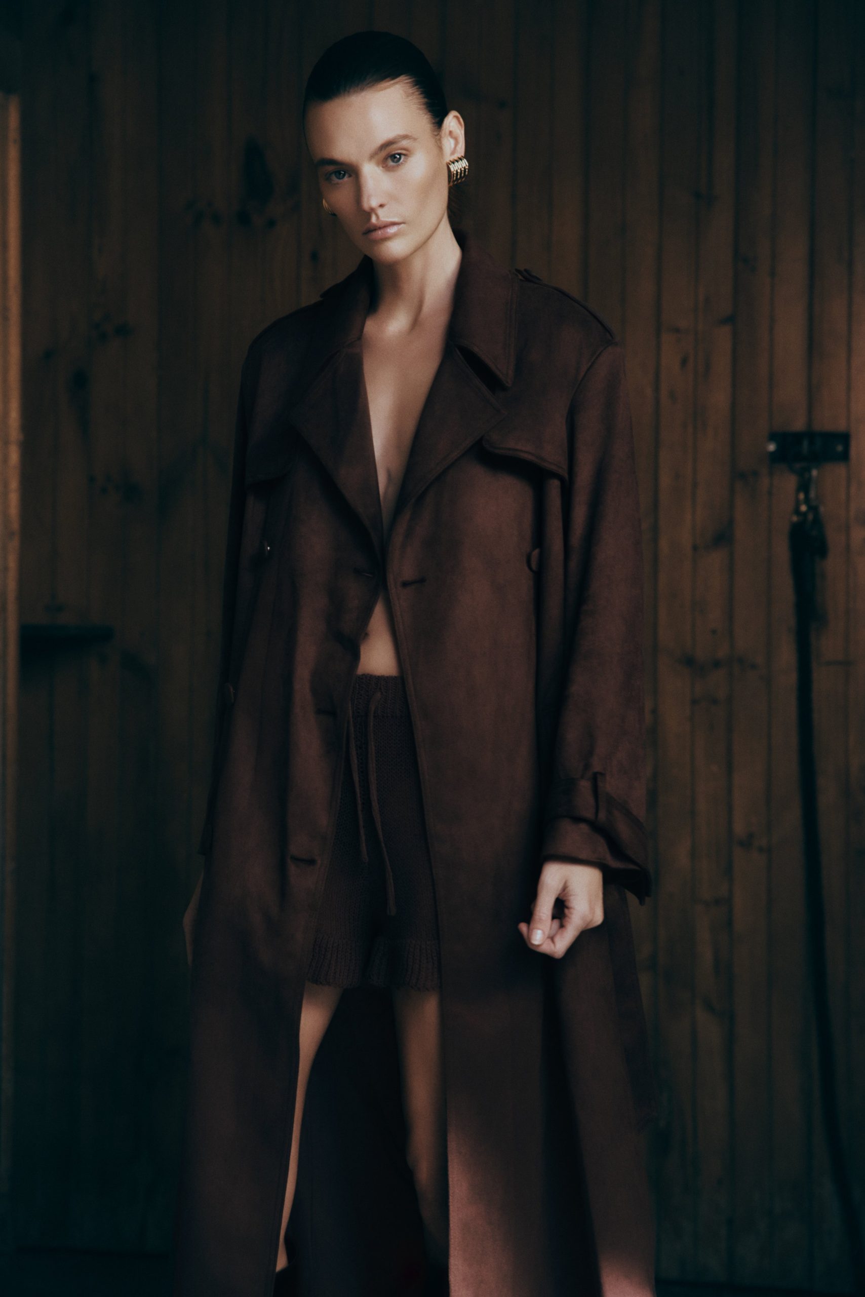 Marc Faux Suede Coat - Cocoa Chocolate - Image 3