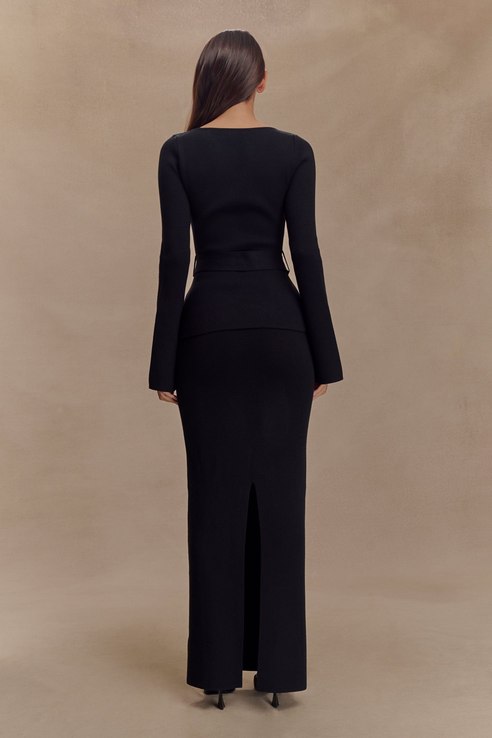 Kyle Knit Maxi Skirt - Black - Image 2