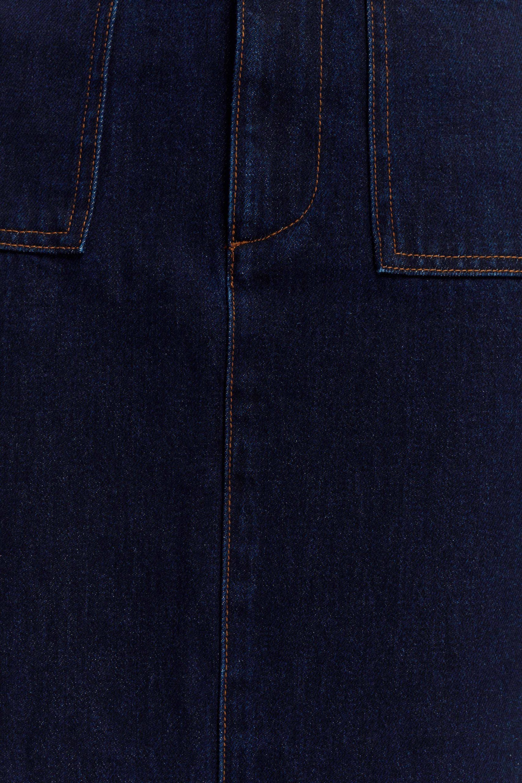 Fallon Denim Midi Skirt - Indigo Blue - Image 6