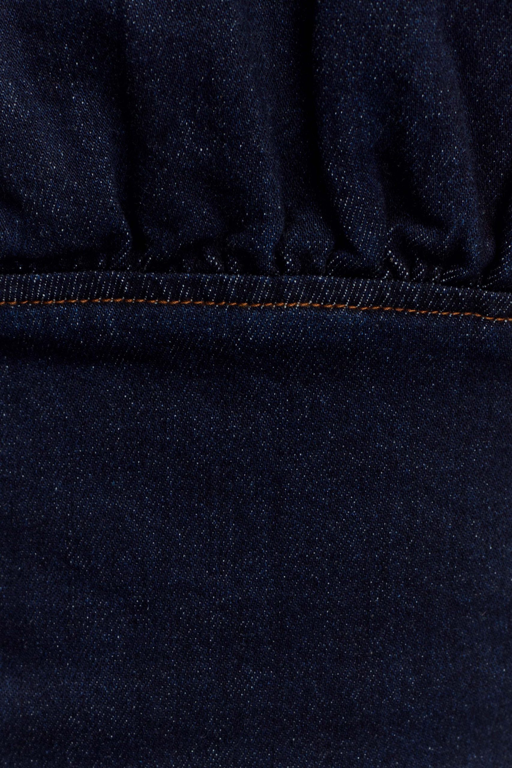 Cecilia Denim Frill Corset - Indigo Blue - Image 6