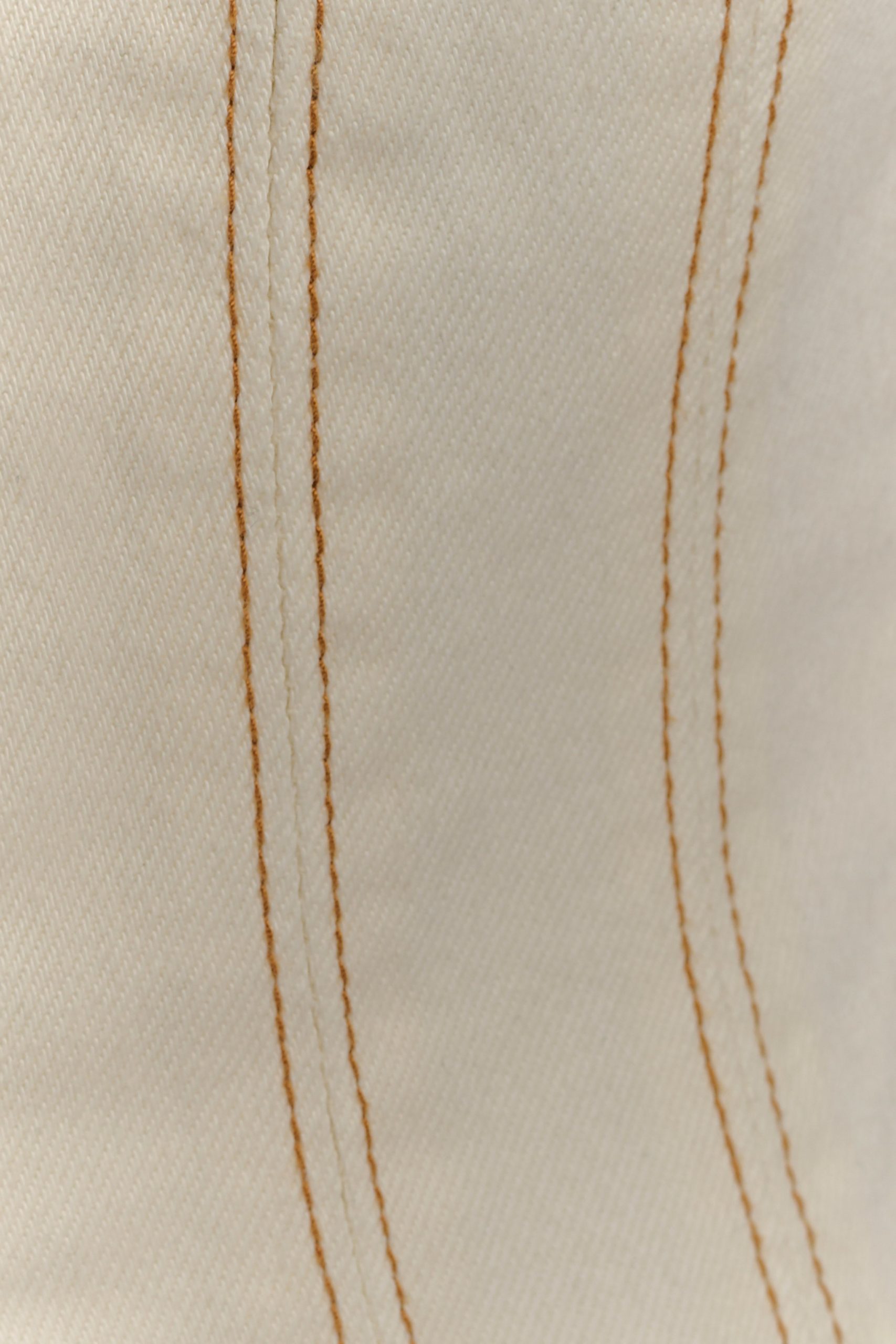 Loretta Cap Sleeve Denim Top - Ecru - Image 7