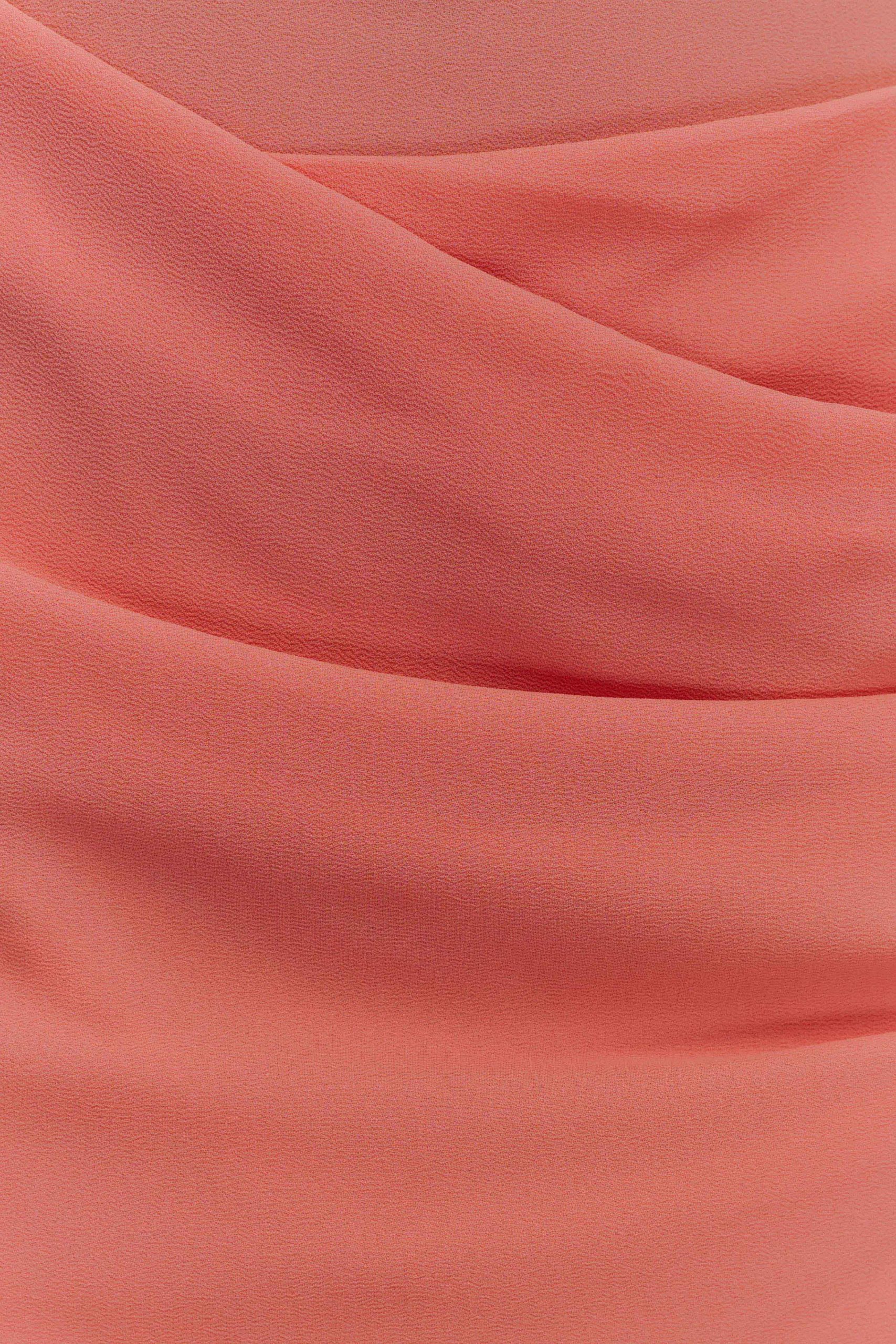 Daria Draped Chiffon Maxi Dress - Pastel Nectarine - Image 5