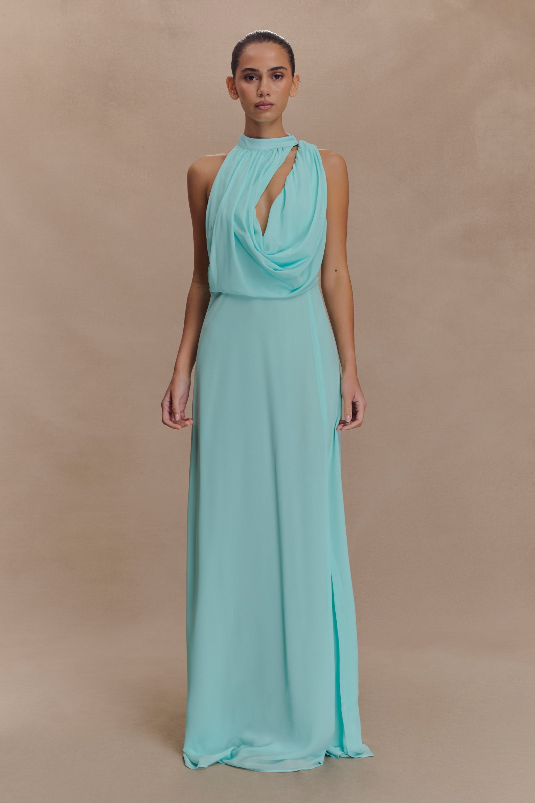 Galia Cowl Neck Maxi Dress - Lagoon - Image 6