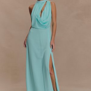 Galia Cowl Neck Maxi Dress - Lagoon
